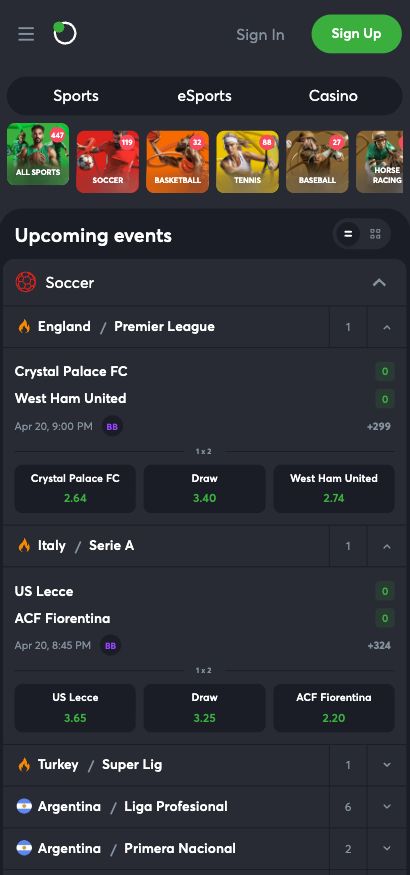 Sportsbet.io app